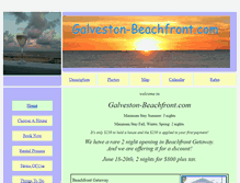 Tablet Screenshot of galveston-beachfront.com